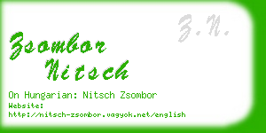 zsombor nitsch business card
